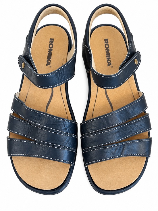 Romika Shoes - Romika Ibiza Black Leather Multi-Strap Women's Sandals 38EU size 8M comfy travel